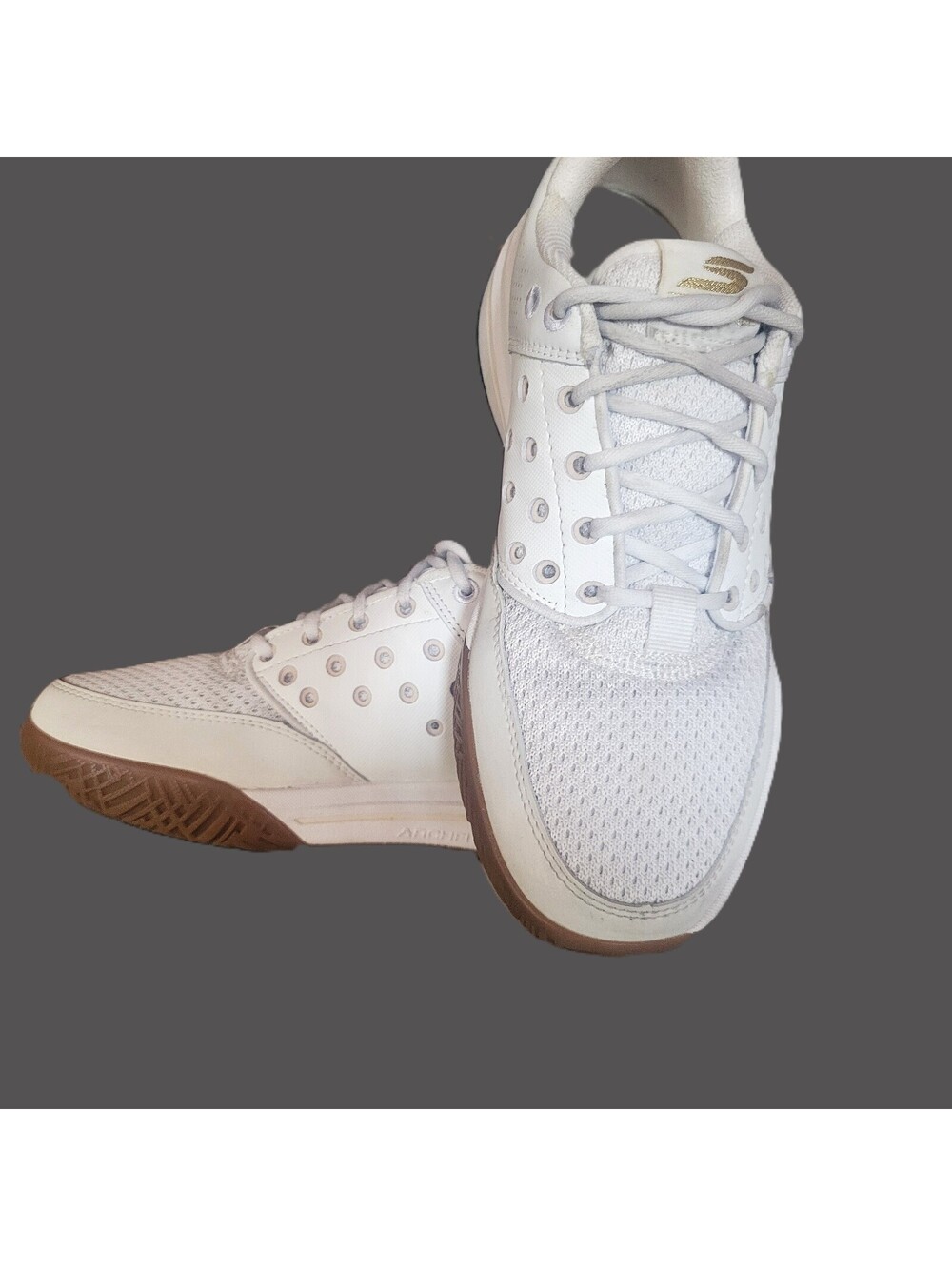 Skechers Viper Court Luxe Pickleball Women's Shoe White Leather/Mesh - Size 7.5
